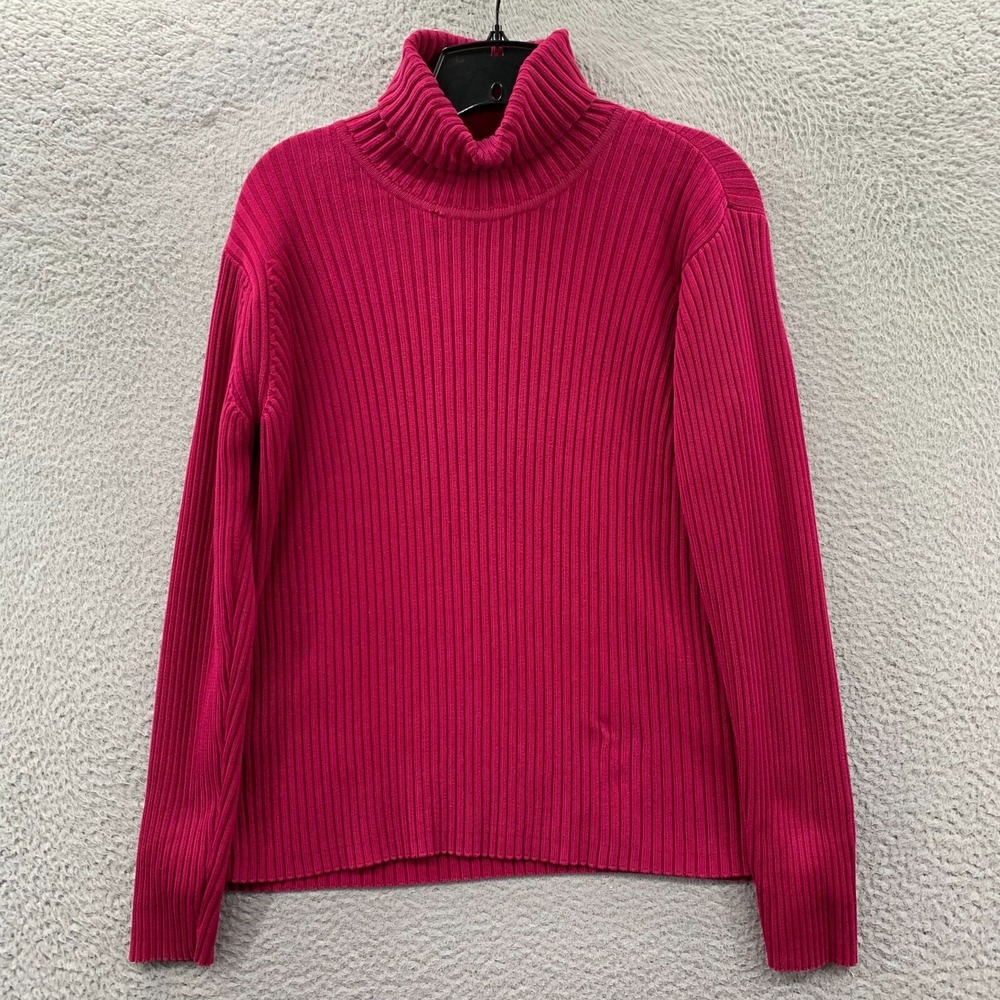 LL BEAN Sweater Womens Large Top Turtleneck M/C*